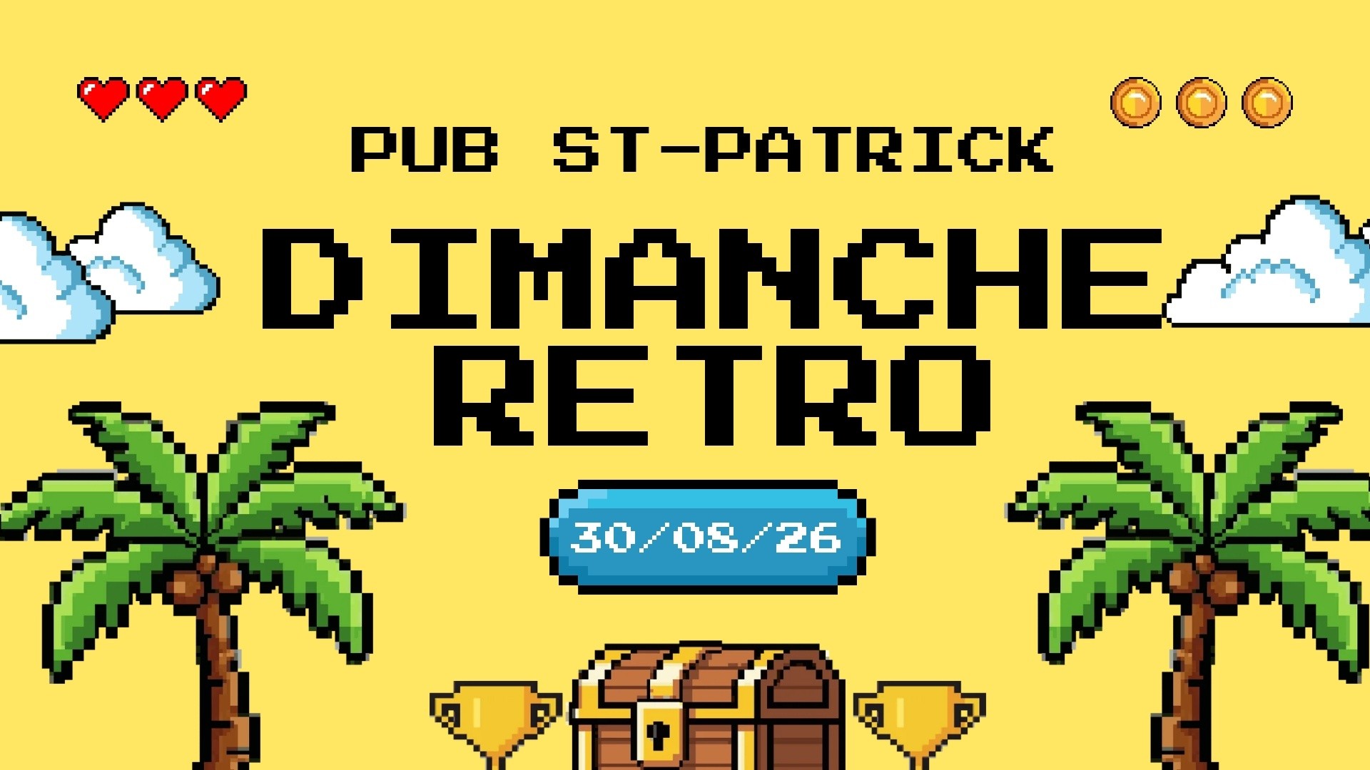 Ce n’est pas parce que c’est la fin de l’été que tu dois te morfondre tout seul dans ton salon. Viens donc te poser au pub avec une bière et jouer à des jeux rétro dimanche prochain !

Si tu veux tester tes compétences, nous terminerons cela par un petit tournoi de Mario Kart: Double Dash !! et de beaux prix pour les gagnants. Un maximum de 8 inscriptions pour le tournoi. Les inscriptions se font par Messenger ou directement au pub.

Dimanche 30 Août
19h à 20h : Jeux libres avec au programme Super Smash Bros. Melee, Mario Kart: Double Dash !! et Mario Party. 
20h : Tournoi de Mario Kart: Double Dash !!
